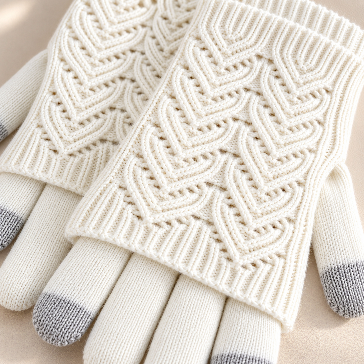 Chloe Layered Knit Gloves