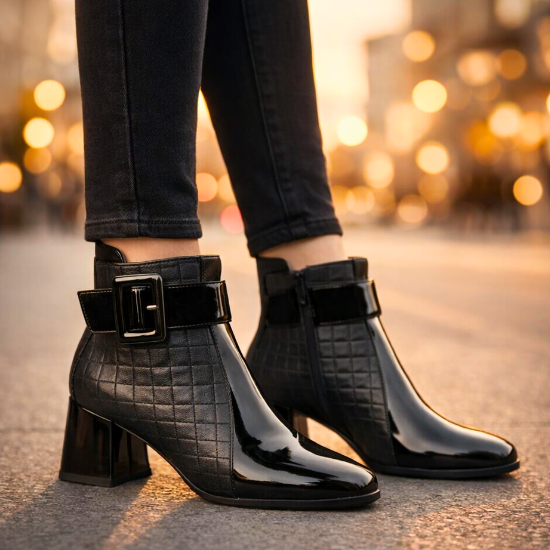 Sofia Rae Leather Ankle Boots