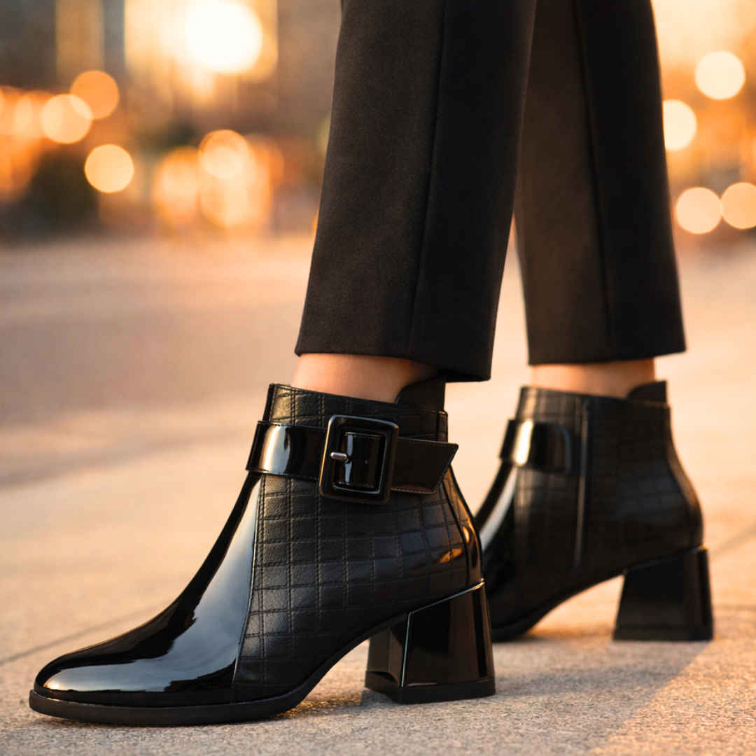 Sofia Rae Leather Ankle Boots