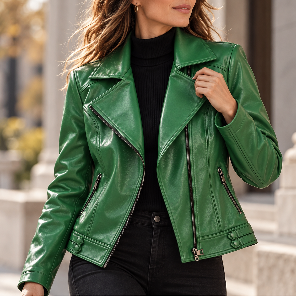 Francine Lapel Moto Jacket