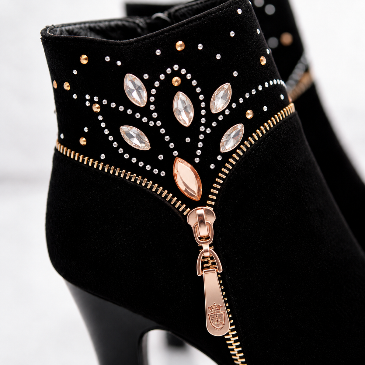 Bianca Rhinestone Ankle Boots