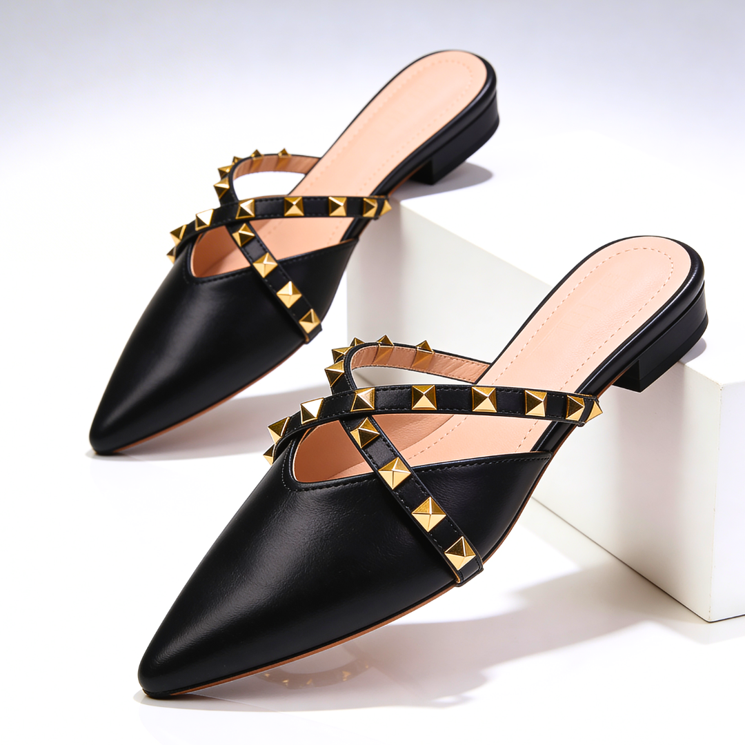 Odessa Crossover Studded Sandals