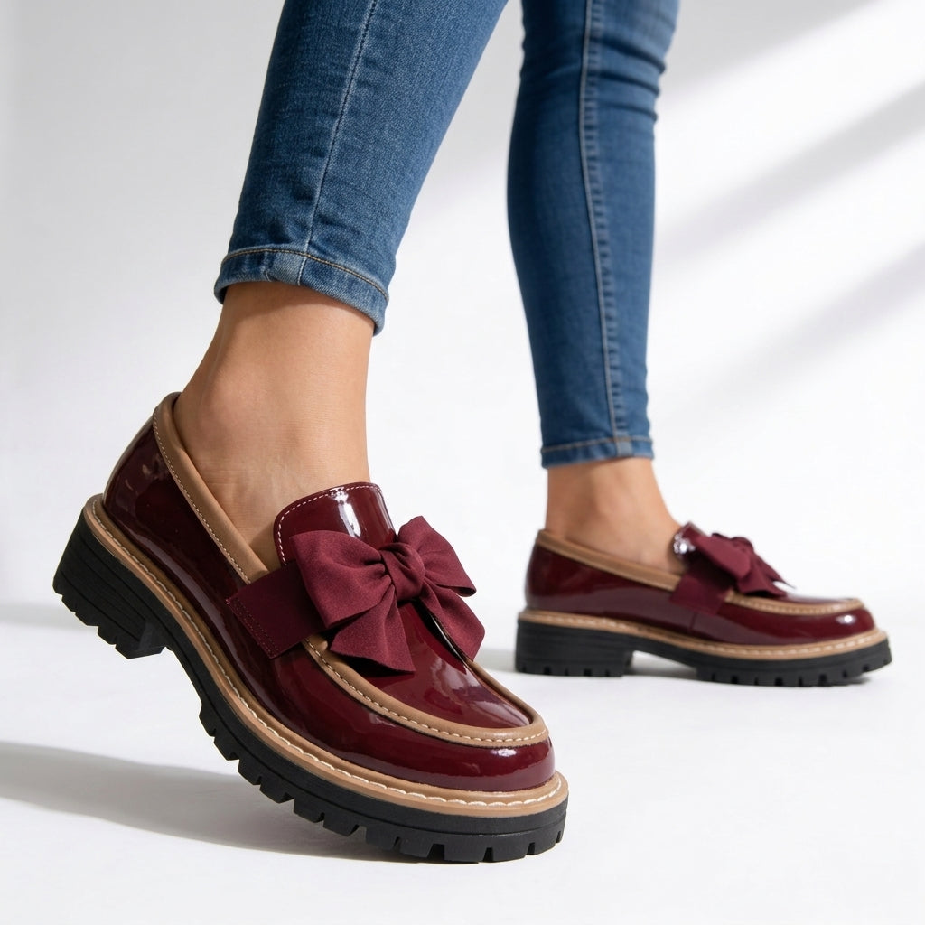 Elle Rae Orthopedic Bow Loafers