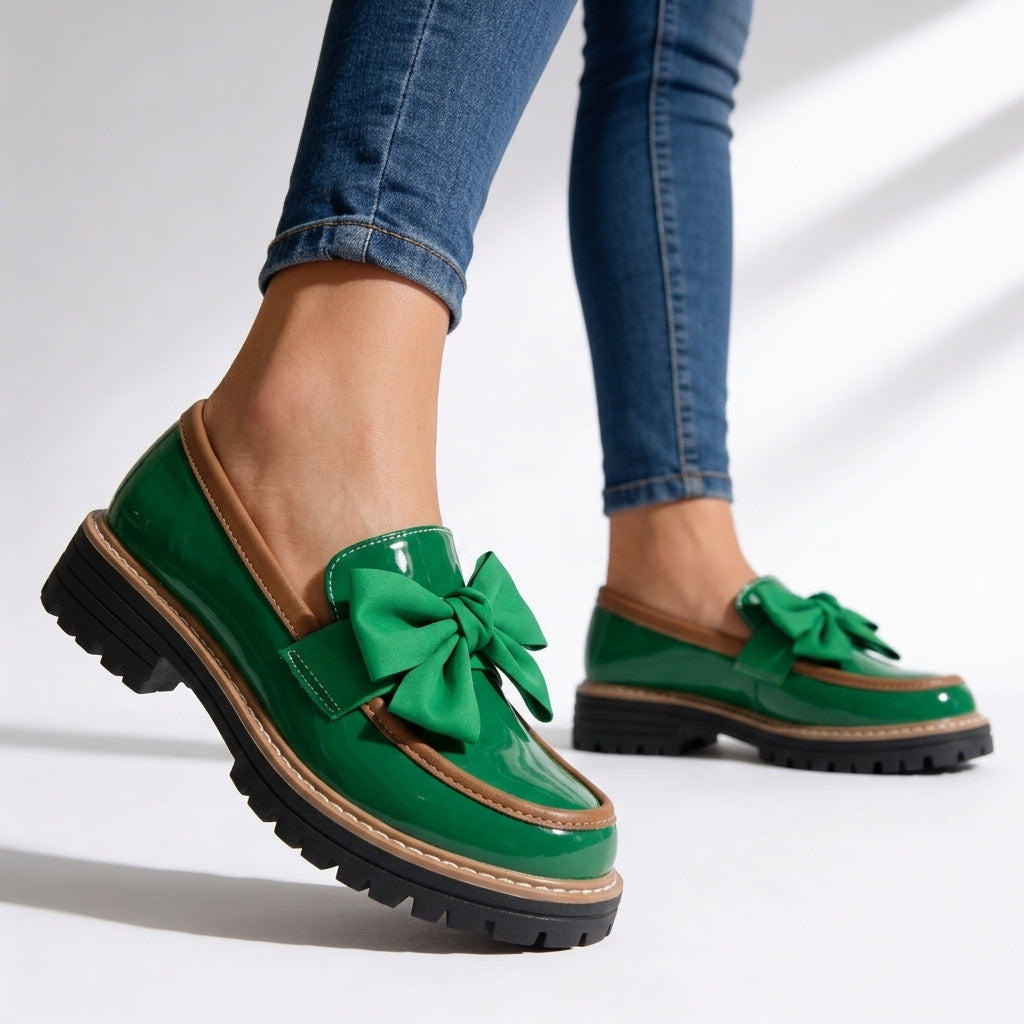 Elle Rae Orthopedic Bow Loafers