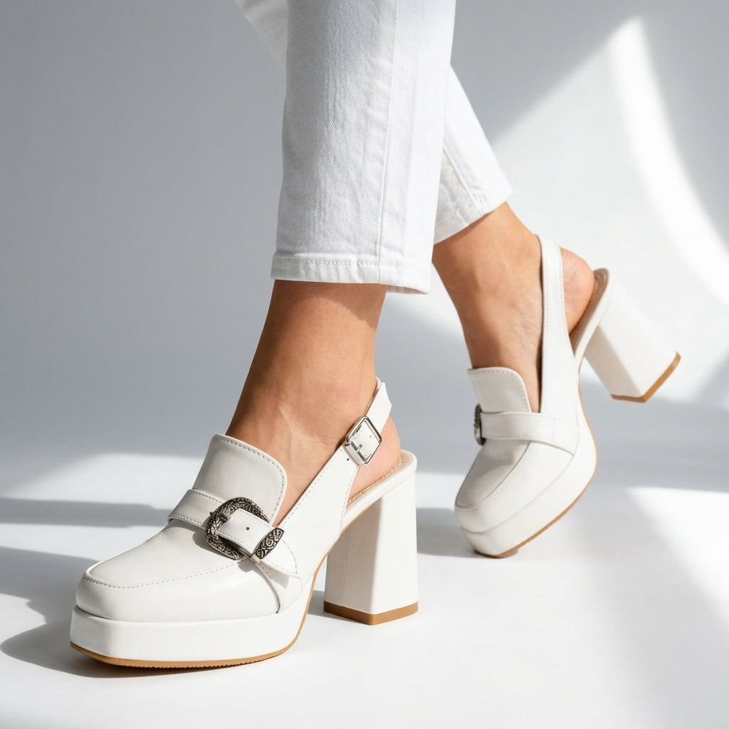 Ava Platform Slingback Heels