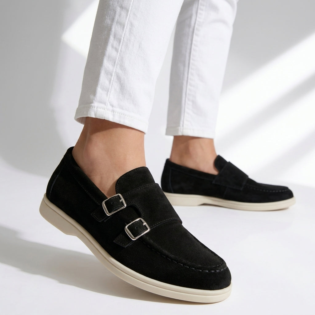 Montara Suede Double Monk Loafers