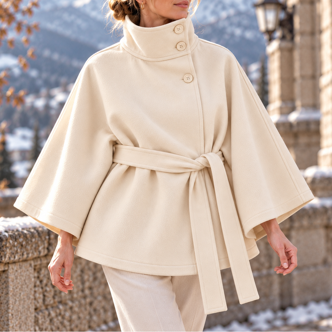Elena Belted Cape Jacket