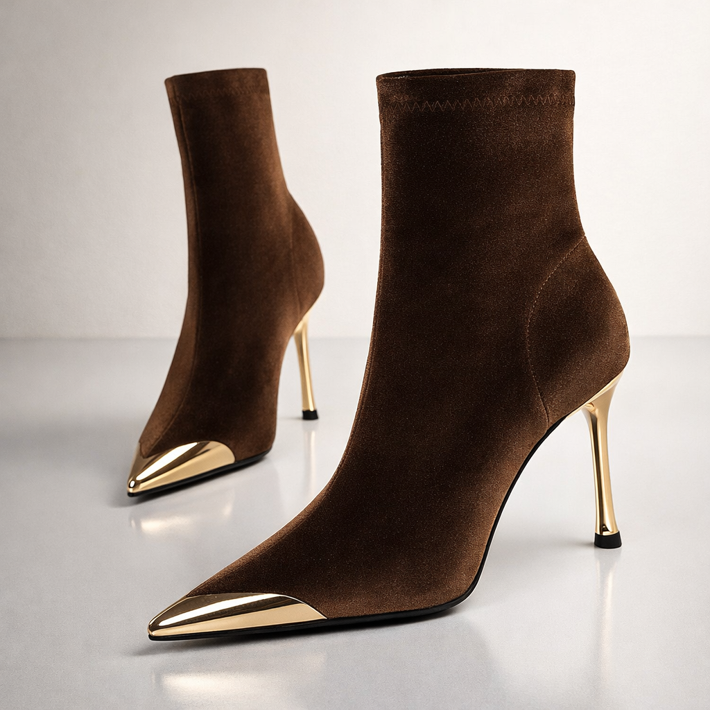 Sofia Rae Gilded Suede Boots