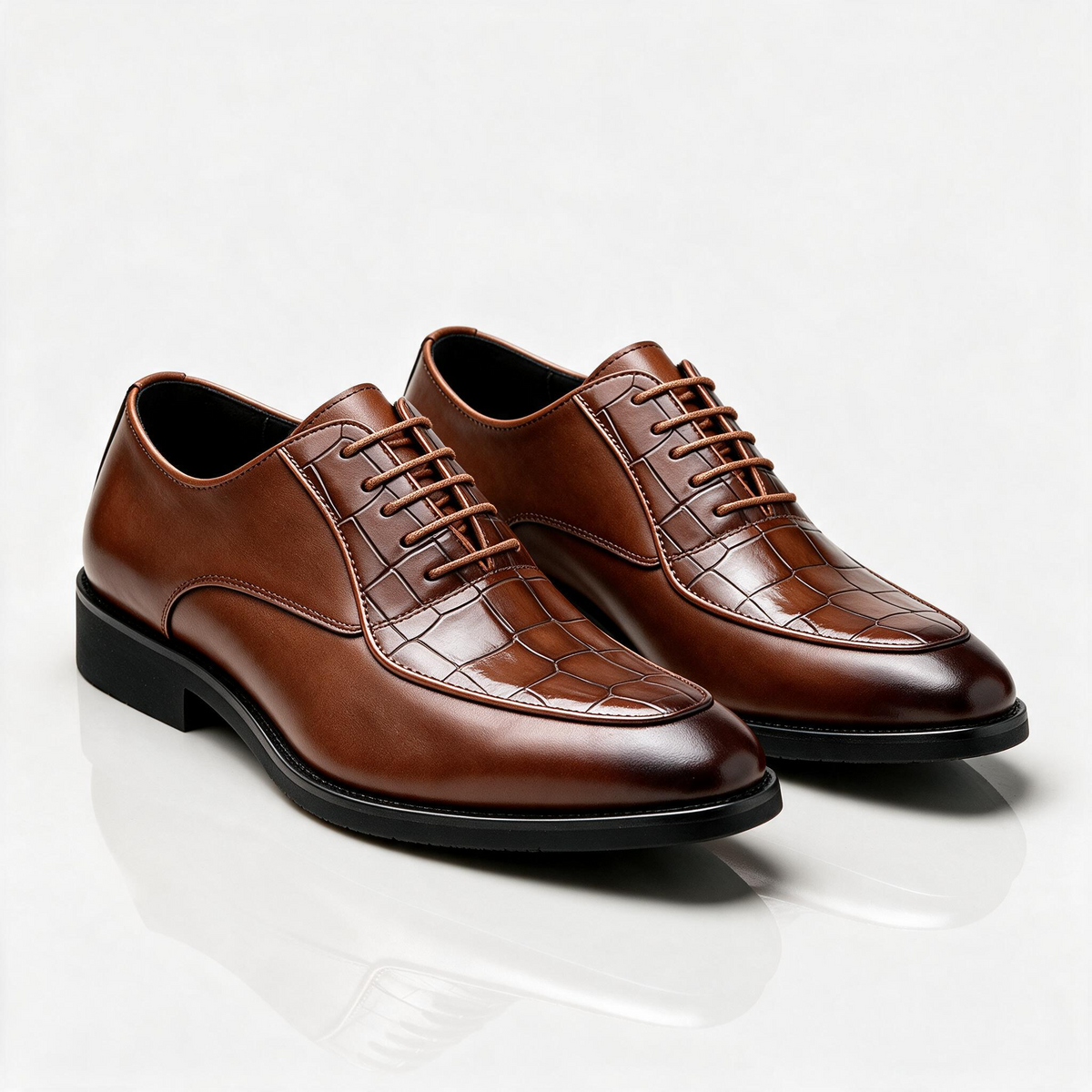 Hutton Croc Dress Shoes