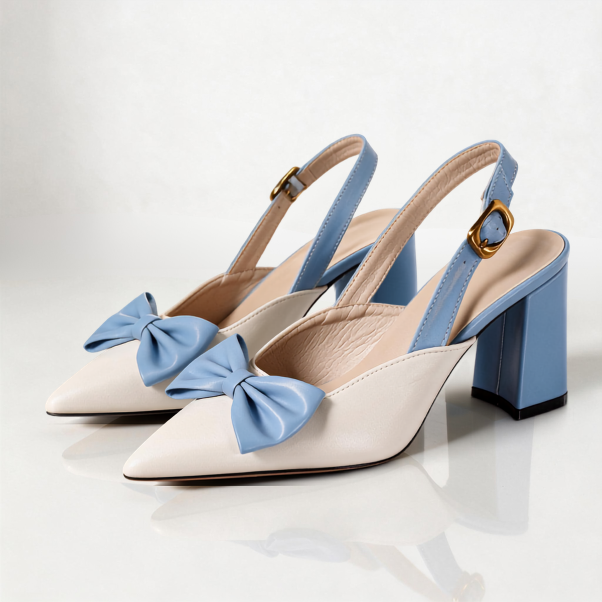 Lizzie Bow Slingback Heels