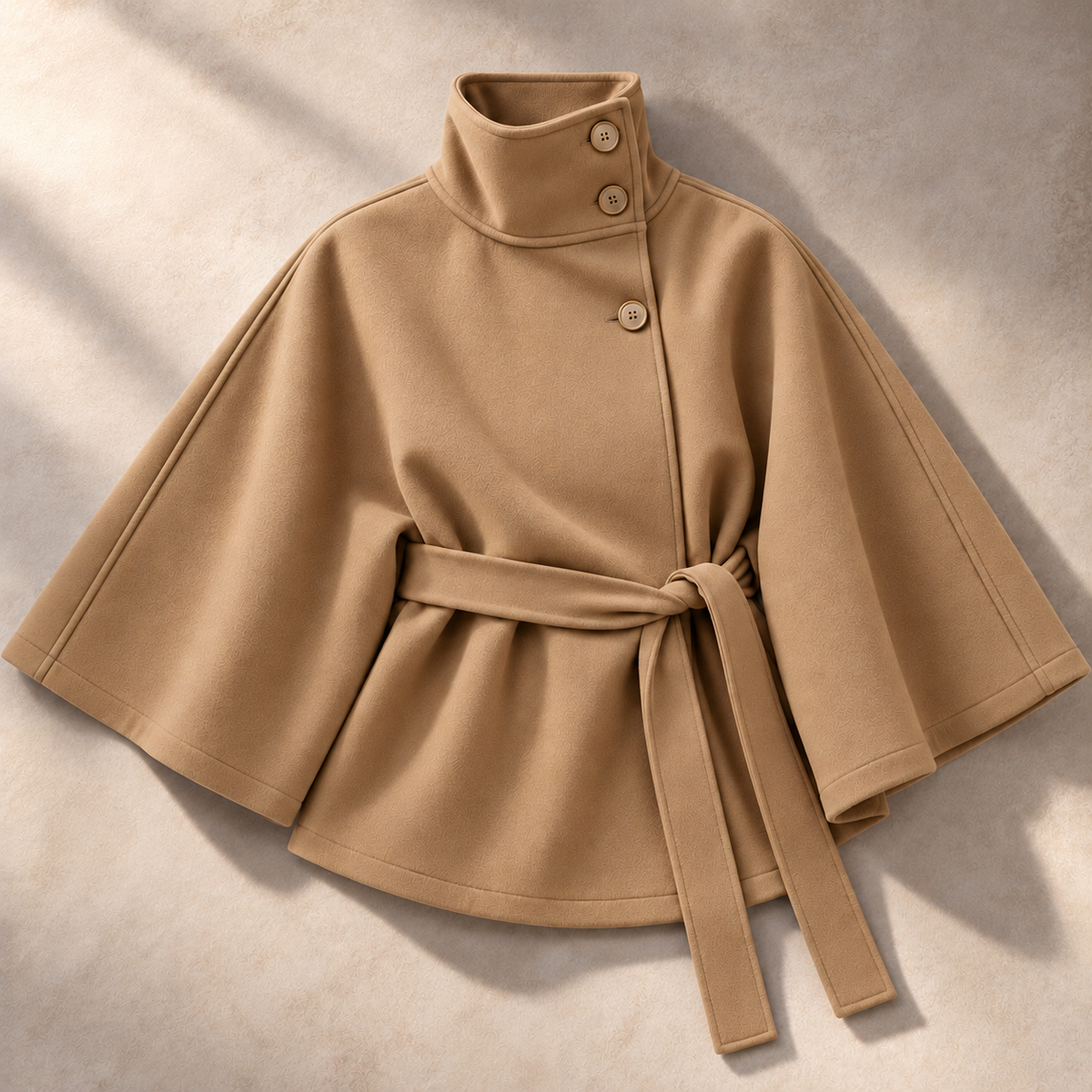Elena Belted Cape Jacket