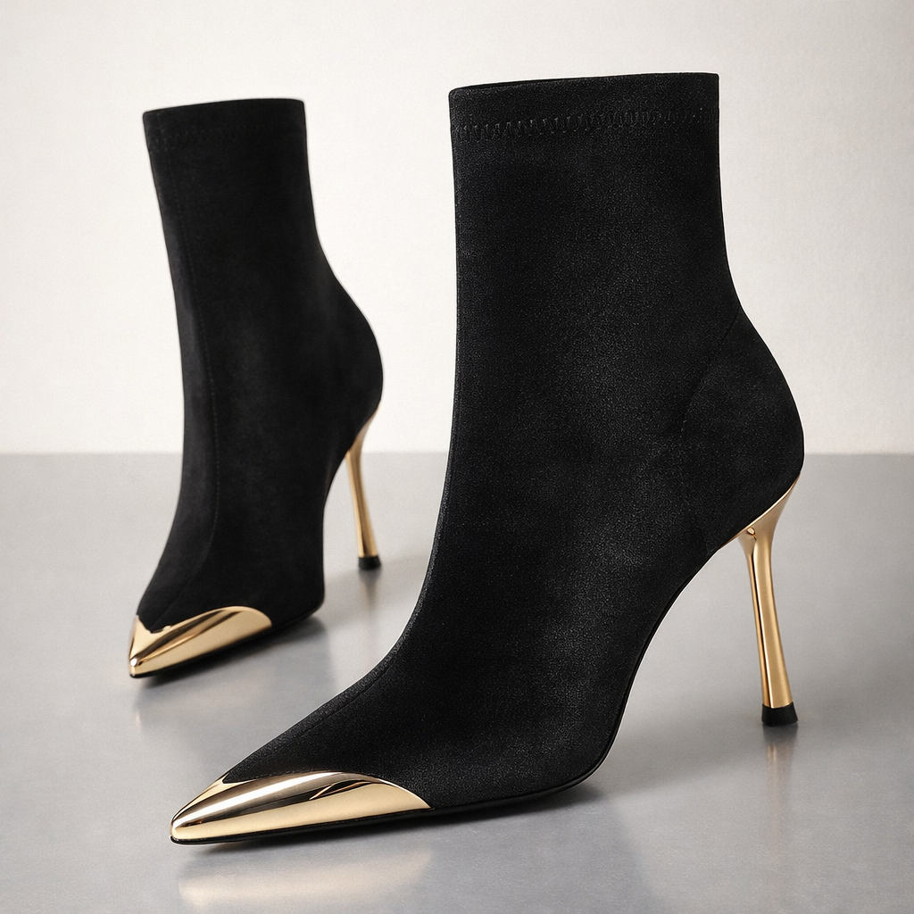 Sofia Rae Gilded Suede Boots