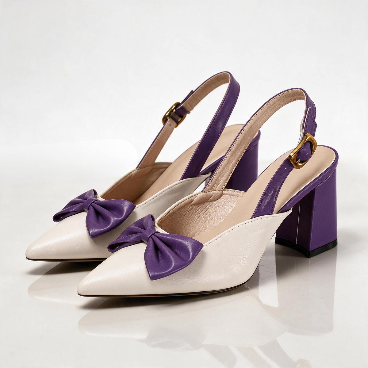 Lizzie Bow Slingback Heels