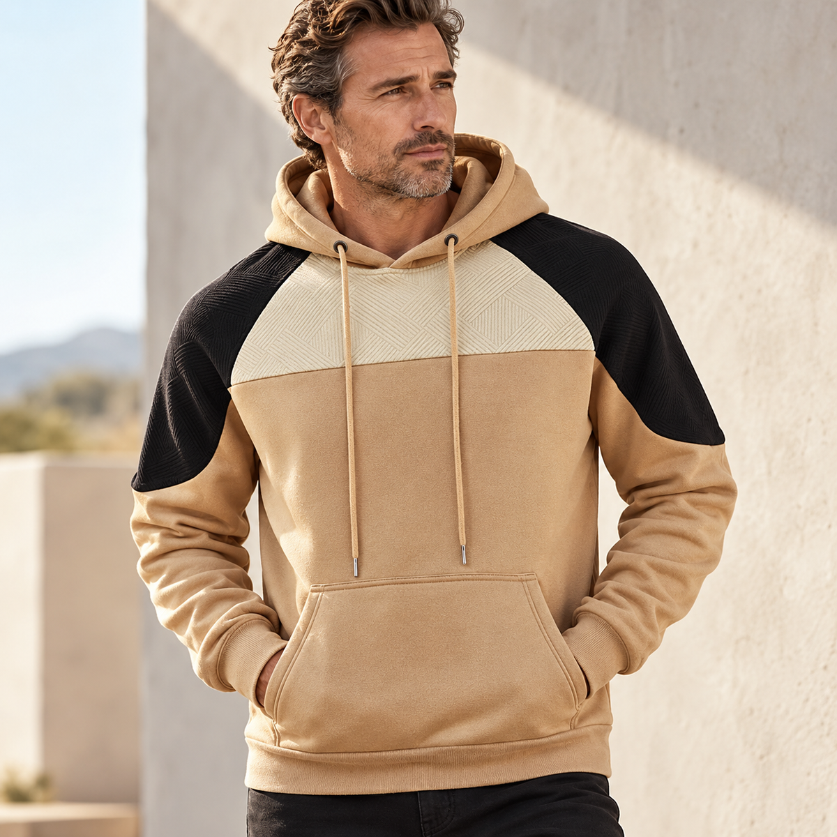 Hutton Panel Fleece Hoodie
