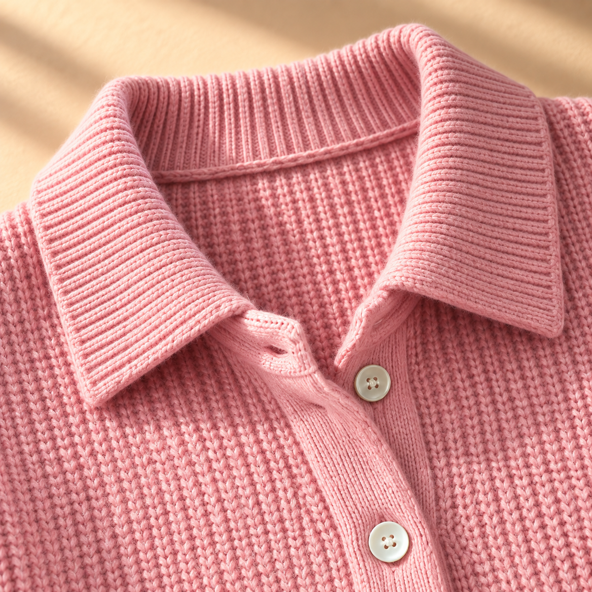 Carmella Collared Waffle Knit