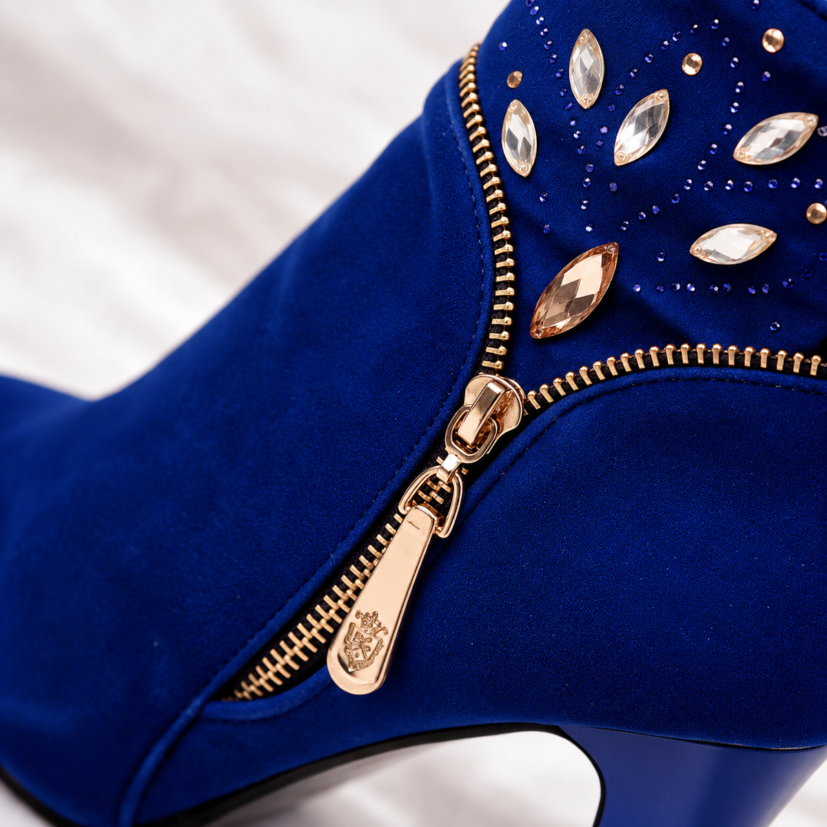 Bianca Rhinestone Ankle Boots