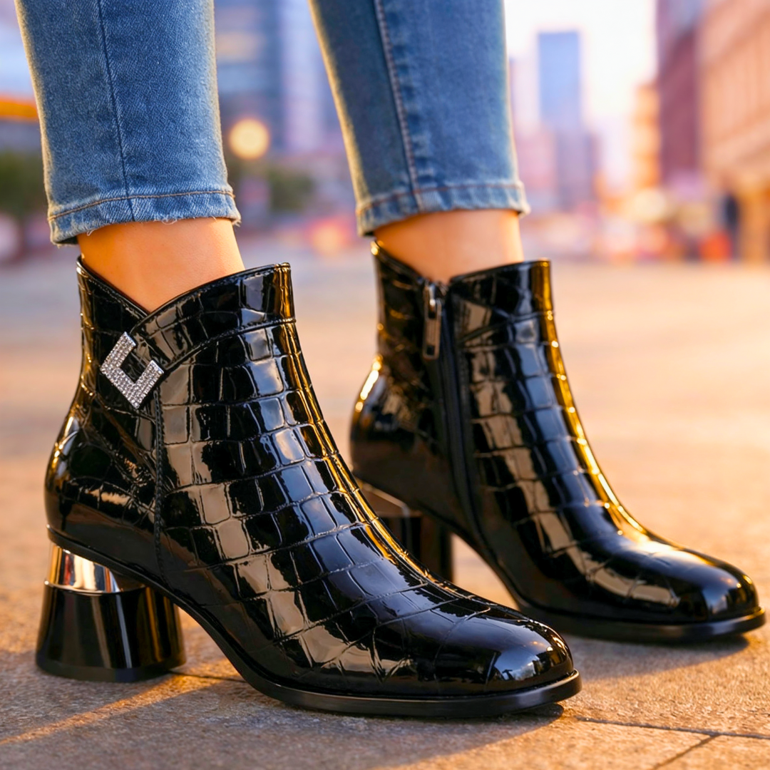 Sofia Rae Gator Ankle Boots