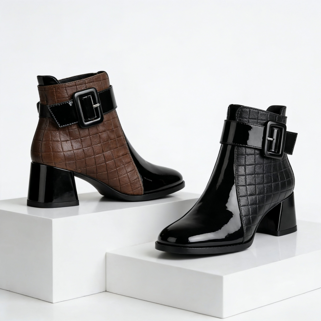 Sofia Rae Leather Ankle Boots