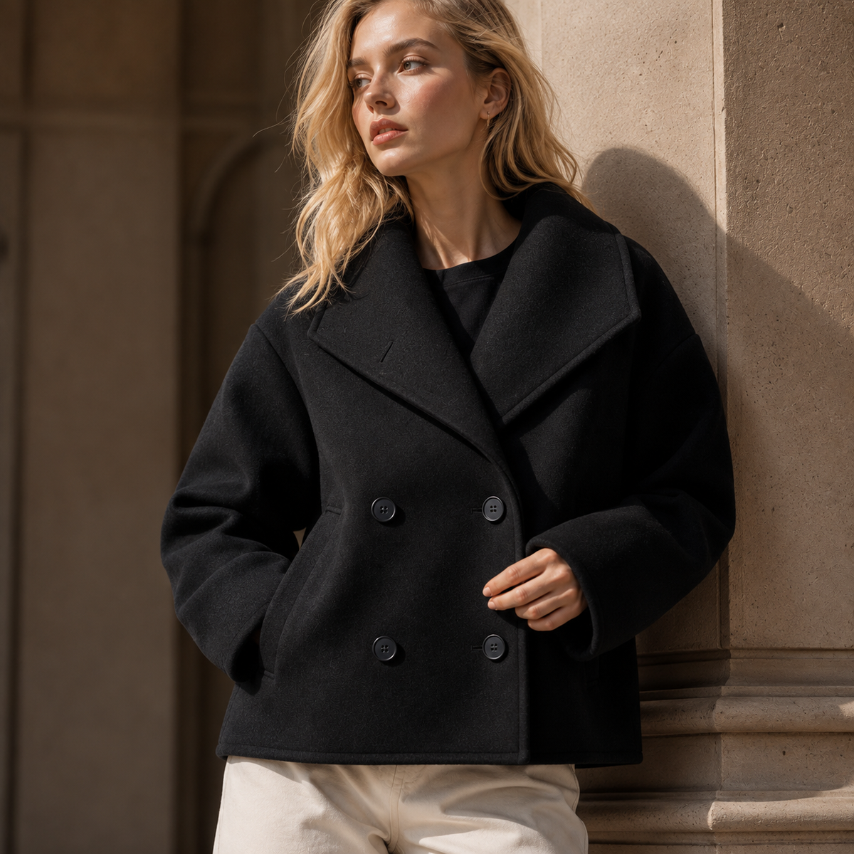 Delevigne Crop Coat
