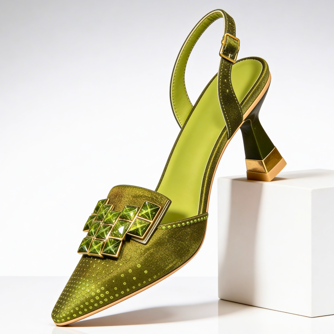 Elena Jewelled Slingback Heels