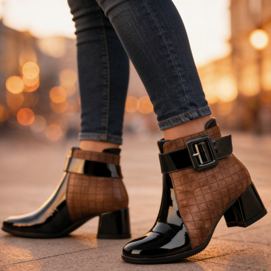 Sofia Rae Leather Ankle Boots