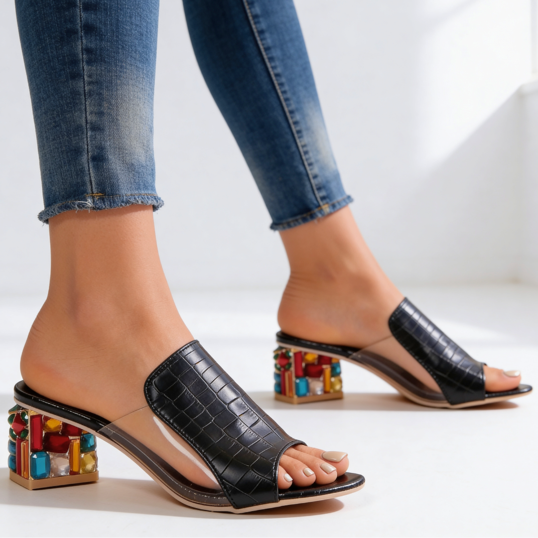Odessa Jewel Heel Slides