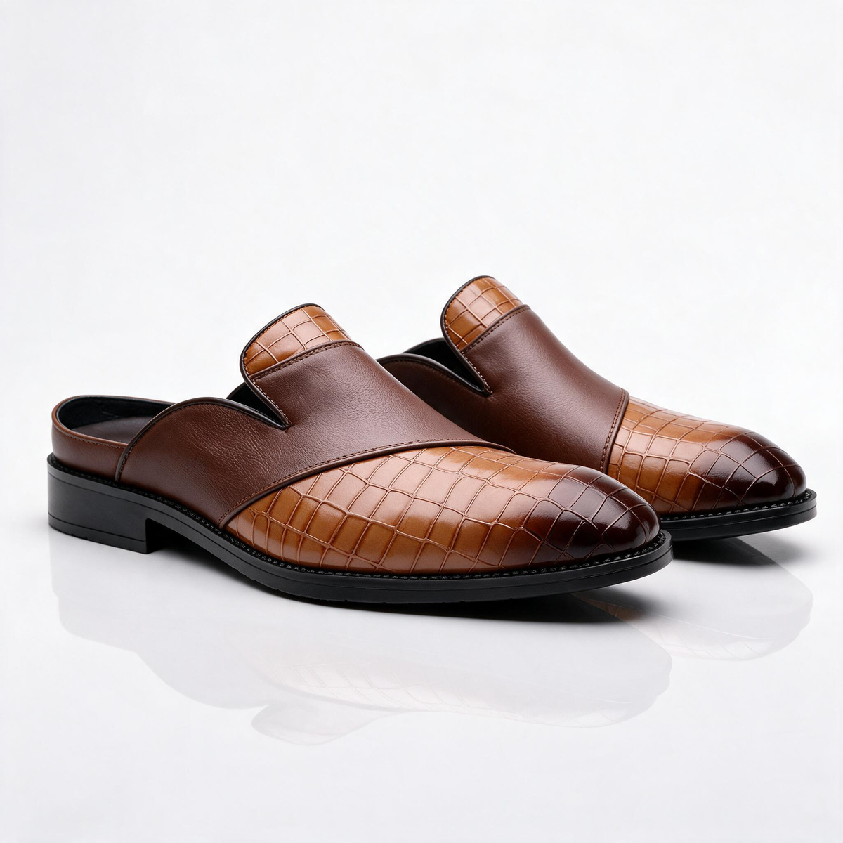 Hutton Croc Mules