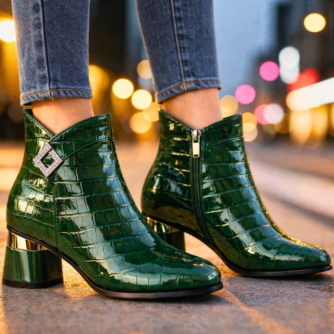 Sofia Rae Gator Ankle Boots