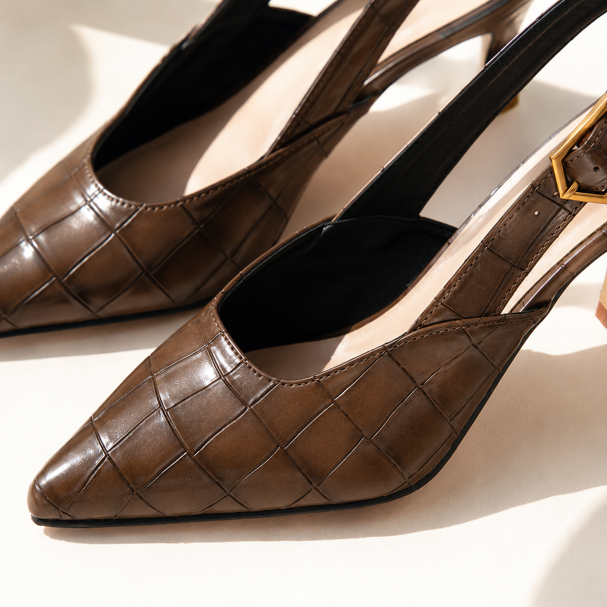 Leila Slingback Kitten Heels