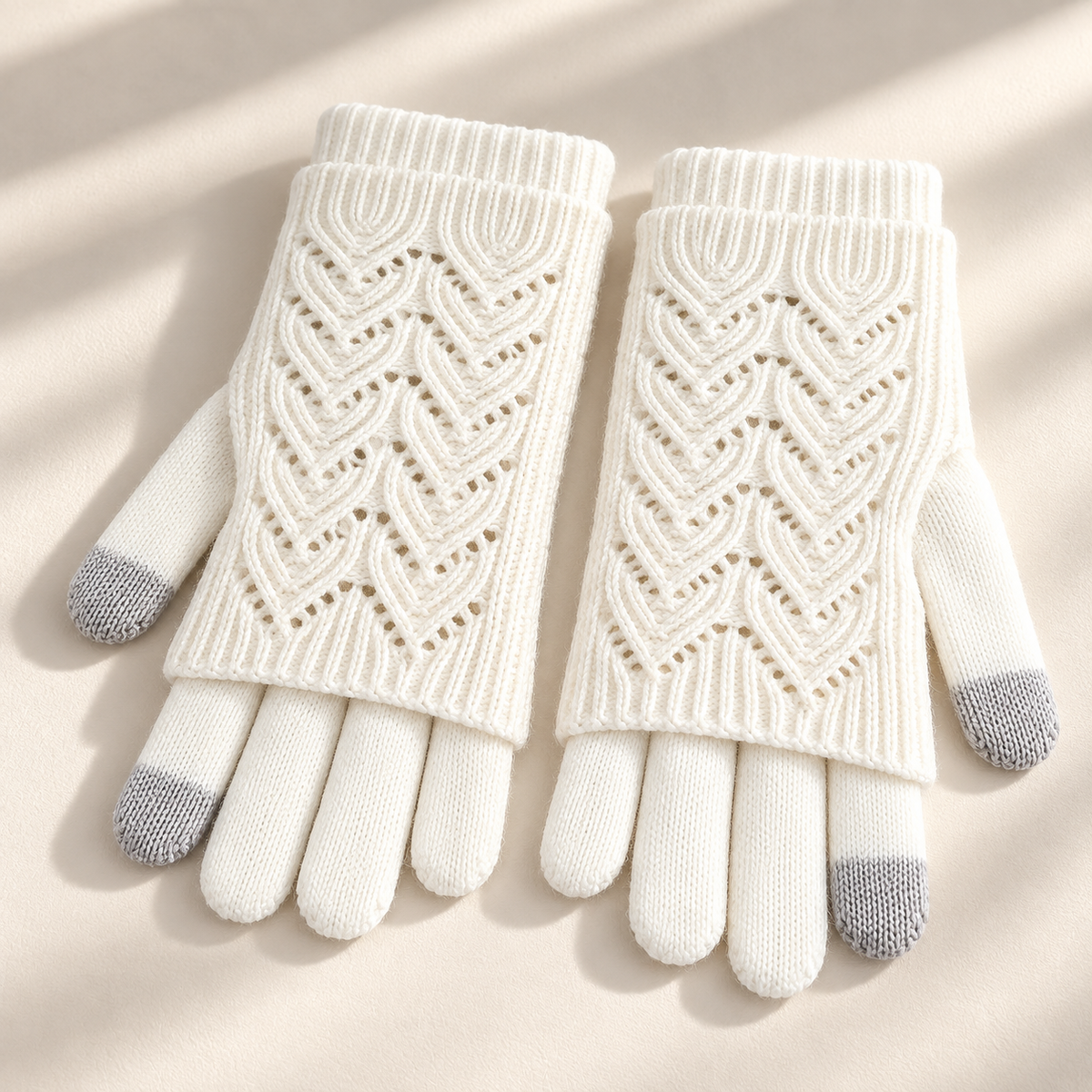 Chloe Layered Knit Gloves