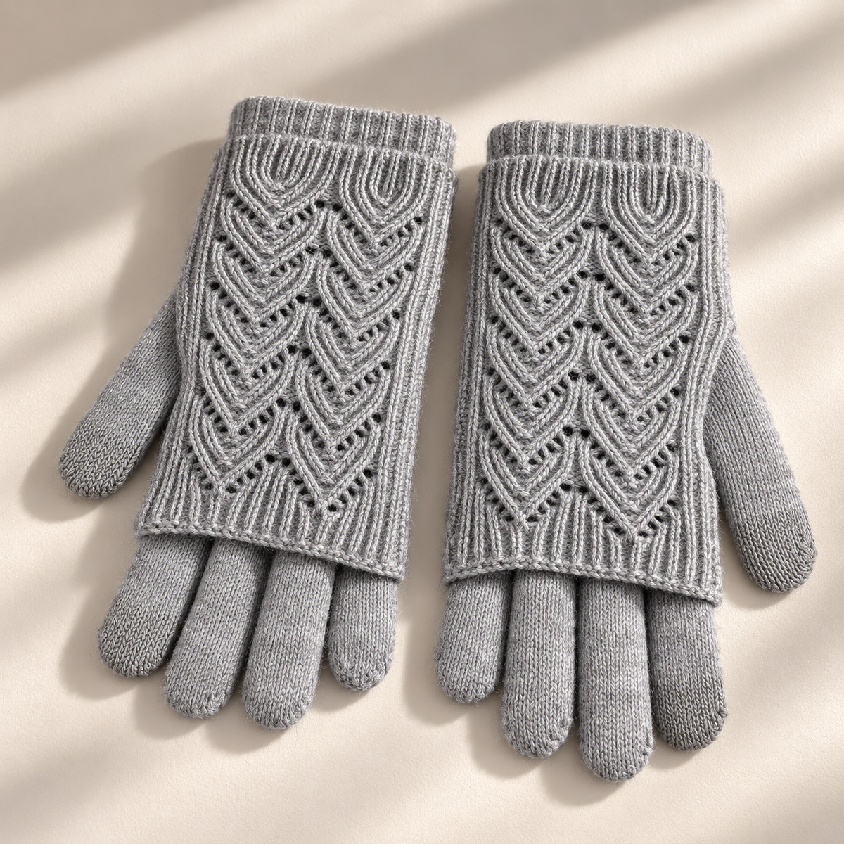 Chloe Layered Knit Gloves