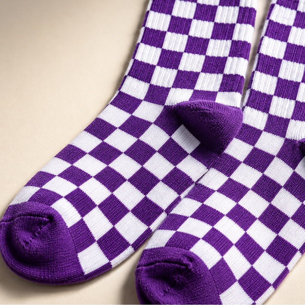 Checkboard Crew Socks