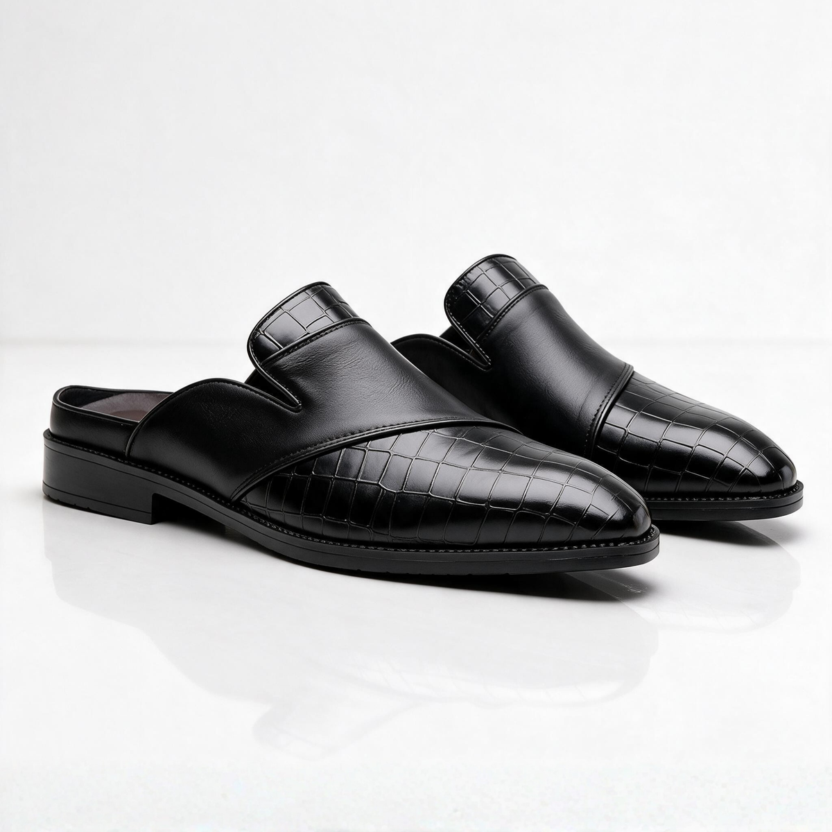 Hutton Croc Mules