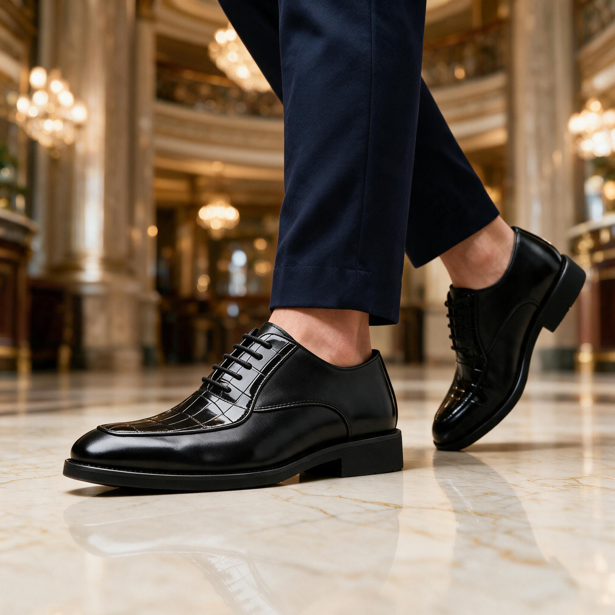Hutton Croc Dress Shoes