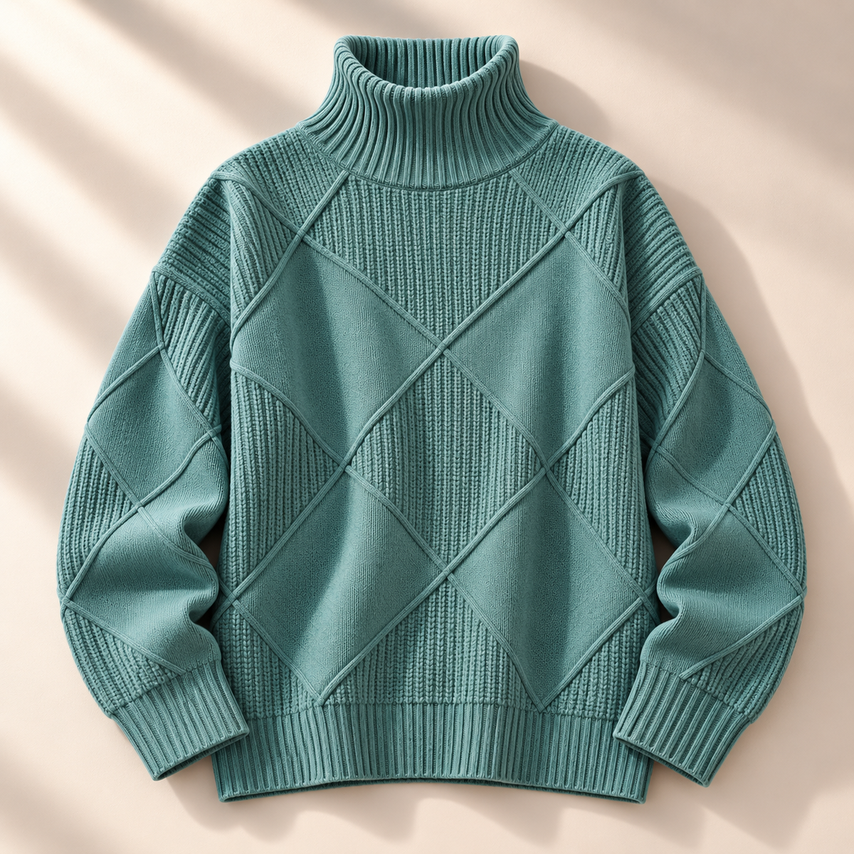 Hazel Lattice Knit Turtleneck