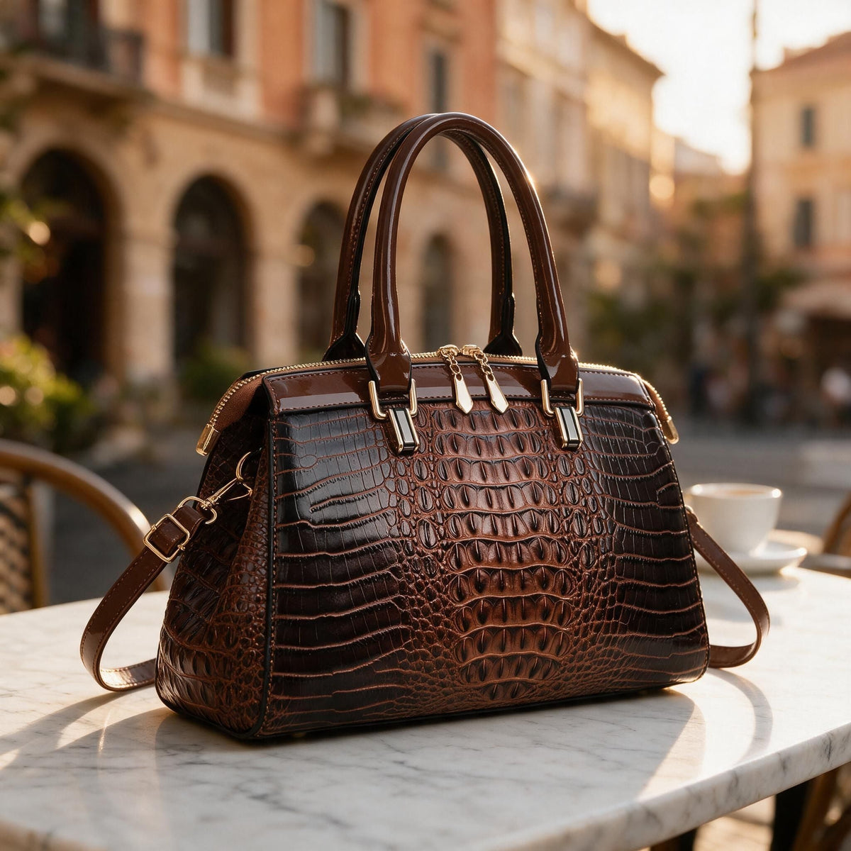 The Carlissa Croc Handbag
