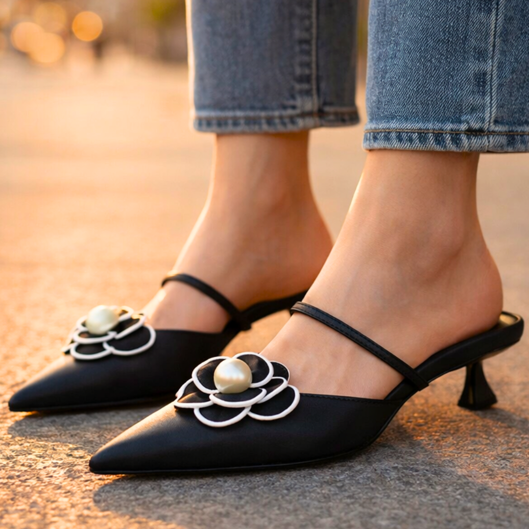 Olivia Rae Floral Kitten Heels