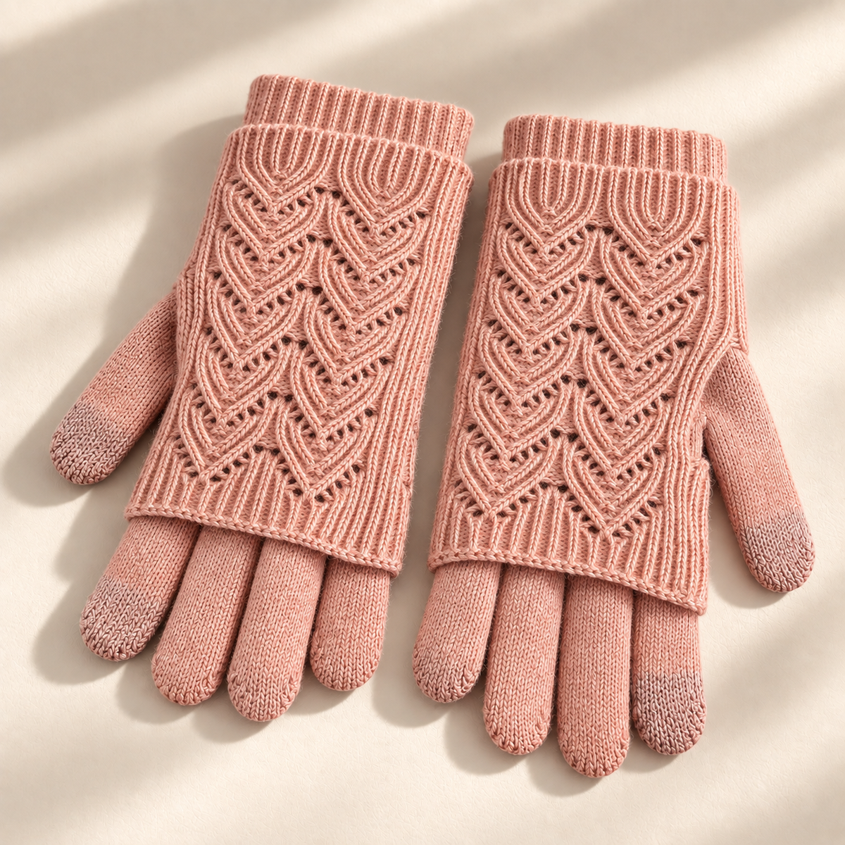 Chloe Layered Knit Gloves
