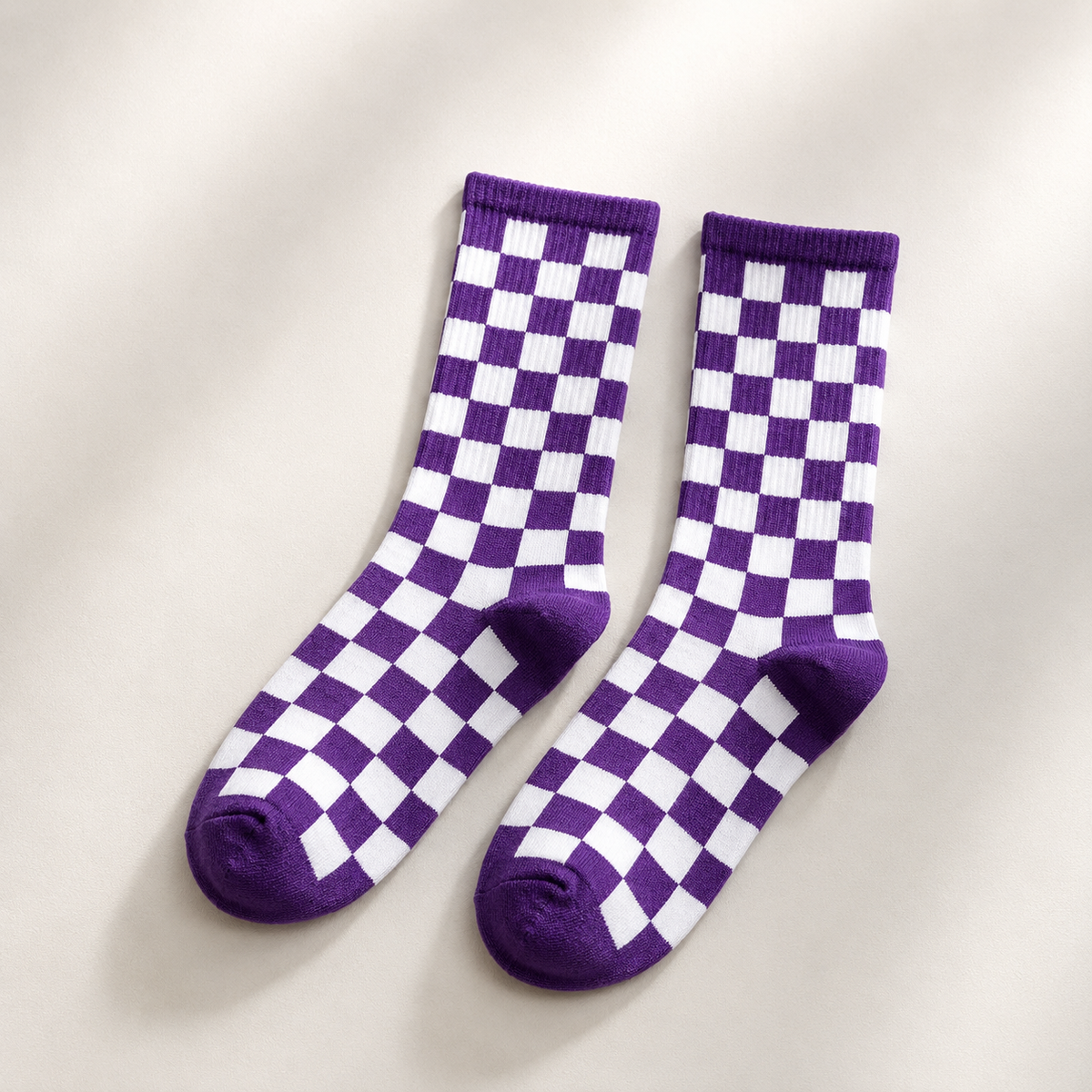 Checkboard Crew Socks