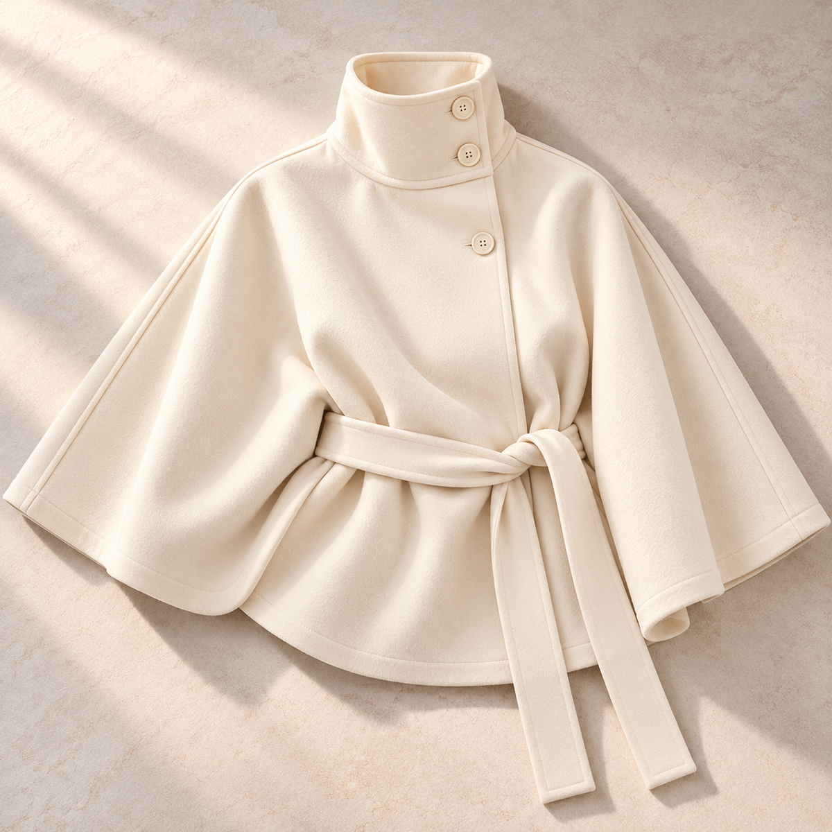 Elena Belted Cape Jacket