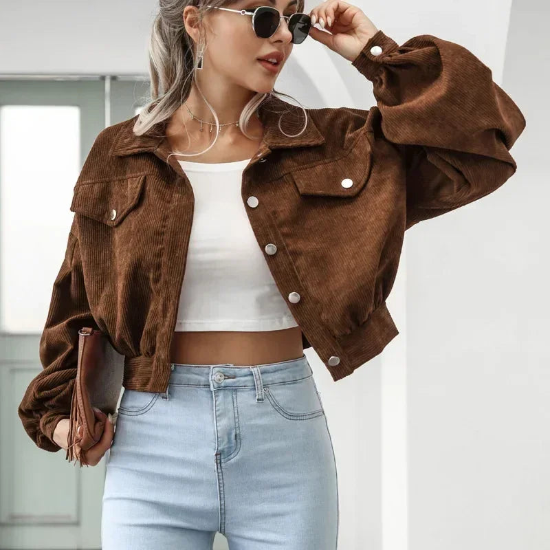 Claremont Corduroy Crop Overshirt