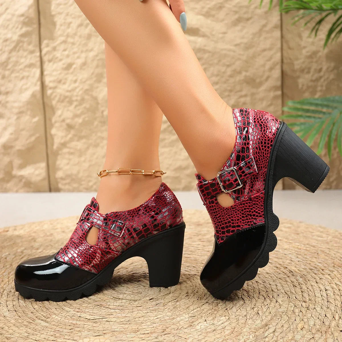 Corinne Croc Heels