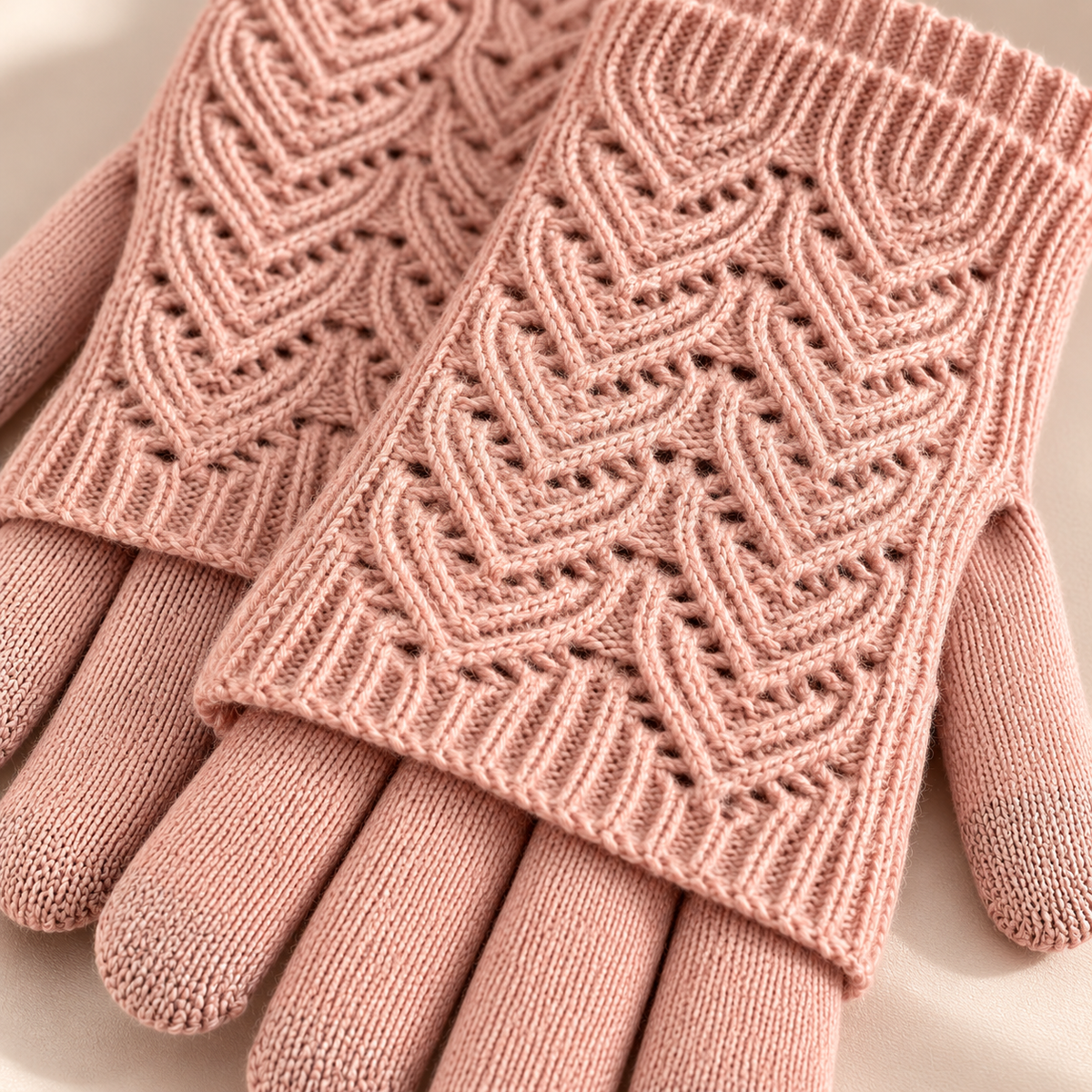 Chloe Layered Knit Gloves