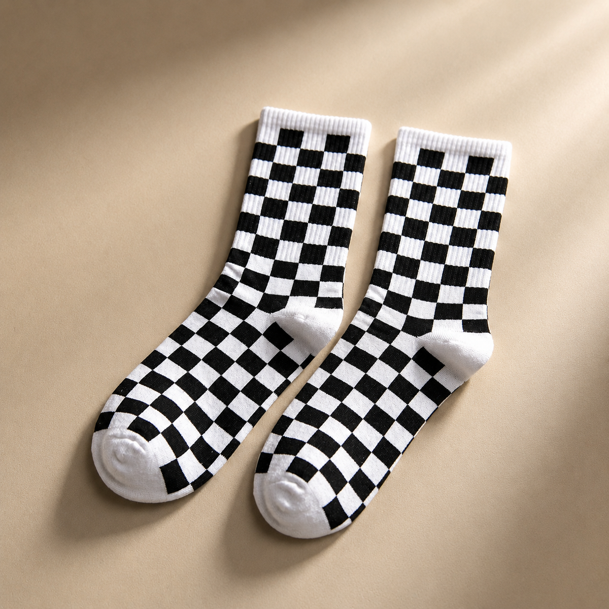 Checkboard Crew Socks
