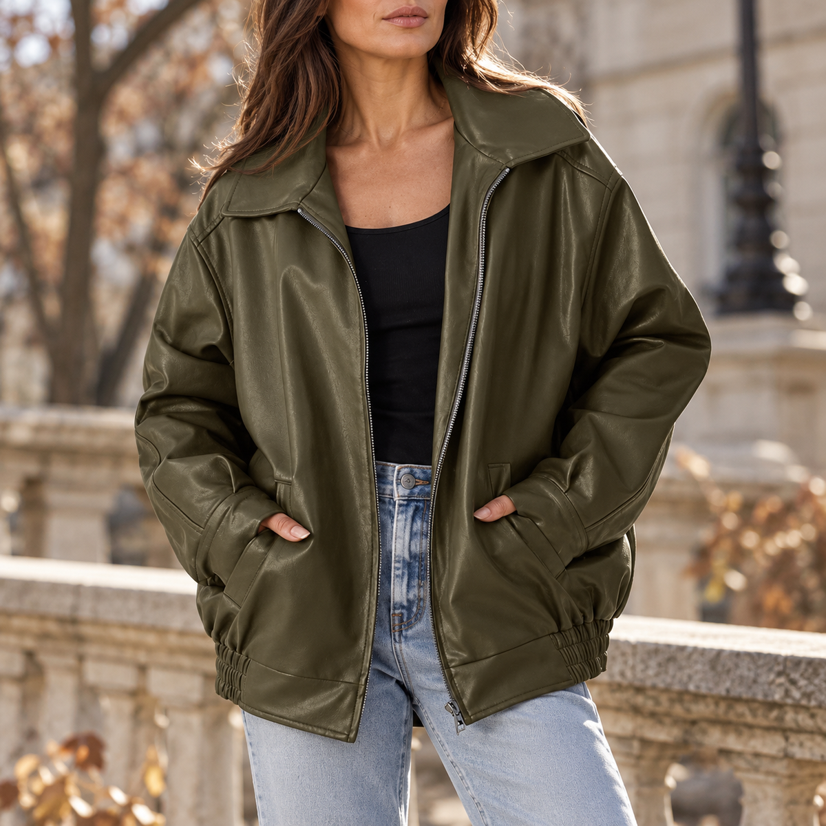 Francine Oversized Bomber Jacket