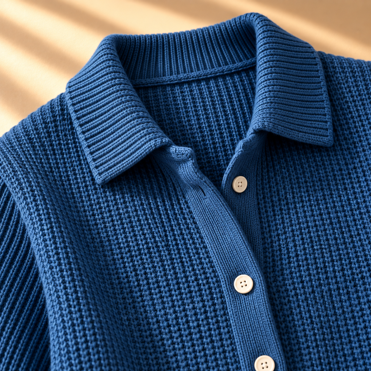 Carmella Collared Waffle Knit