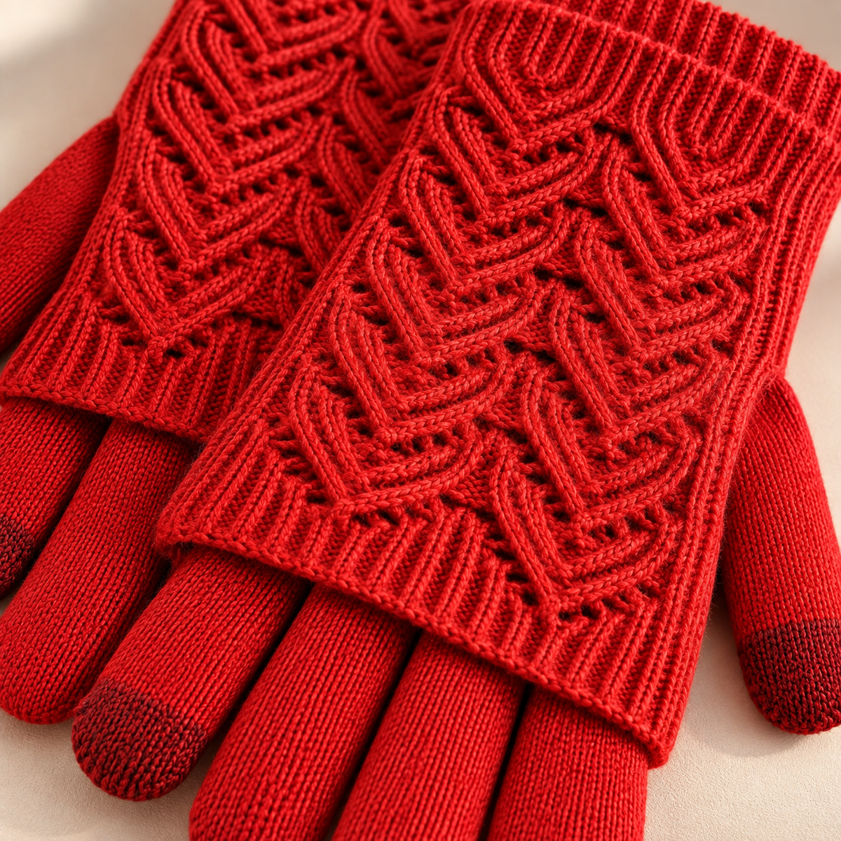 Chloe Layered Knit Gloves