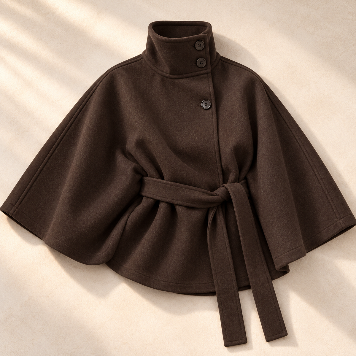 Elena Belted Cape Jacket