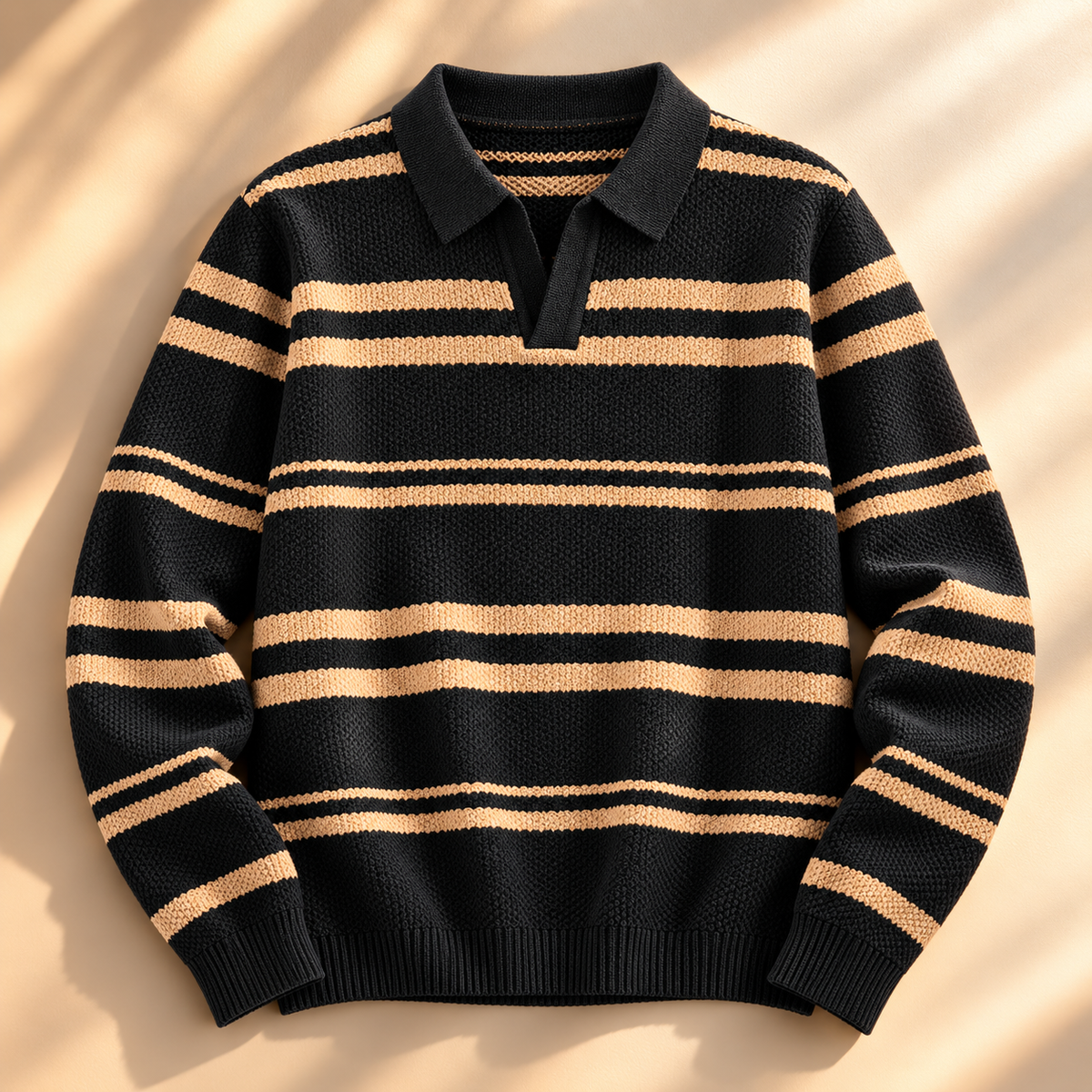 Jace Striped Knit Polo