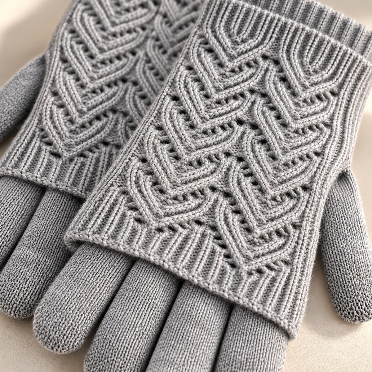 Chloe Layered Knit Gloves